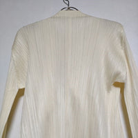 PLEATS PLEASE ISSEY MIYAKE プリーツカーディガン 羽織PP51-J0142 ジャケット アイボリー レディース プリーツプリーズ【中古】4-0824M∞