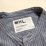 MHL. ストライプシャツ 598-6150507 サイズS 長袖シャツ ブルー ホワイト レディース エムエイチエル【中古】4-0521M△