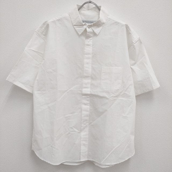 EEL 新品 クラップシャツ E-20404 サイズS 定価18000円 フライフロント 半袖シャツ ホワイト メンズ イール【中古】4-0406S♪