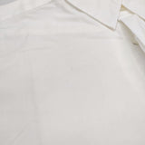 EEL 新品 オーバーシャツ E-20403A サイズXS 定価17000円 フライフロント 比翼ボタン 長袖シャツ ホワイト レディース イール【中古】4-0410M♪