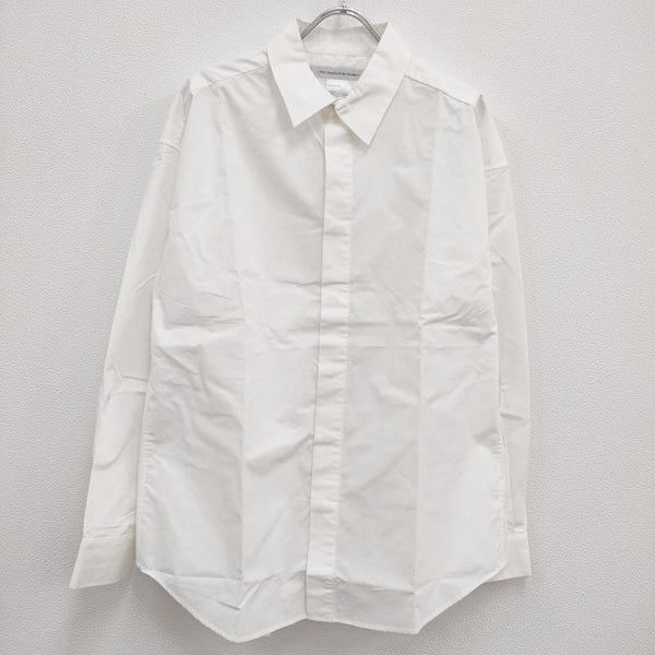 EEL E-20403A OVER SHIRTS オーバーシャツ サイズS 定価17000円 フライフロント 長袖シャツ ホワイト メンズ イール【中古】4-0406M♪