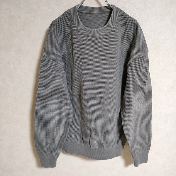 crepuscule MOSS STITCH L 鹿の子スウェット コットン サイズF スウェット グレー レディース クレプスキュール【中古】4-0414M△