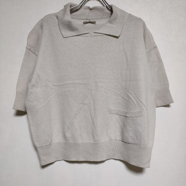 MARGARET HOWELL 578-2162003 COTTON HEMP 半袖 ニット 22SS ライトグレー レディース マーガレットハウエル【中古】4-0415S∞