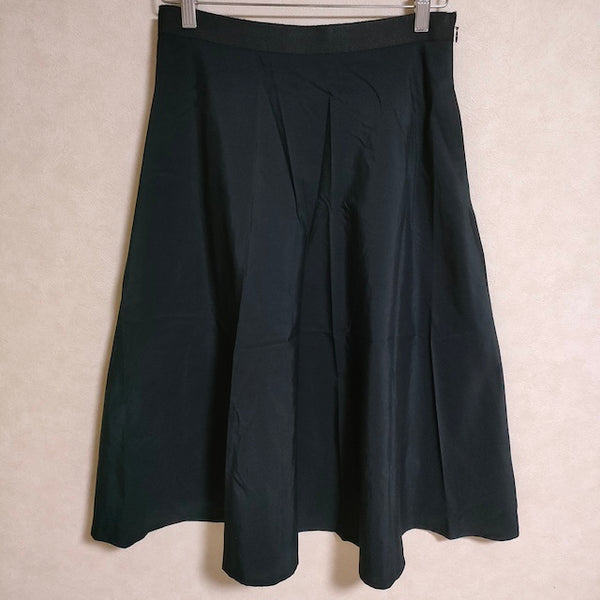 MARGARET HOWELL サーキュラースカート シルクコットン 578-2232008 サイズ2 ロングスカート 2022 ブラック レディース マーガレットハウエル【中古】4-0513M△