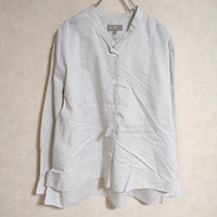 MARGARET HOWELL SHEER COTTON 578-2153009 サイズ2 バンドカラー 長袖シャツ 2021SS グレー レディース マーガレットハウエル【中古】4-0806M△