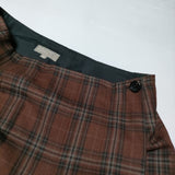 MARGARET HOWELL 578-1232005 TONAL CHECK WOOL キルト スカート 21AW ワインレッド レディース マーガレットハウエル【中古】4-0922T∞