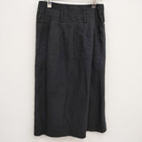 MARGARET HOWELL 578-7132004 サイズ1 リネン ロングスカート ブラック レディース マーガレットハウエル【中古】4-0506M♪