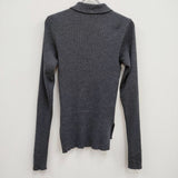 AURALEE FINE WOOL HIGH GAUGE RIB KNIT POLO A23AP02HW ニットポロシャツ 定価35200円 23AW グレー レディース オーラリー【中古】4-0402T♪