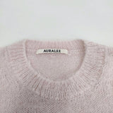 AURALEE BRUSHED SUPER KID MOHAIR KNIT PULL OVER A22AP04KM 定価39600円 ニット 22AW ピンク レディース オーラリー【中古】4-0402T♪