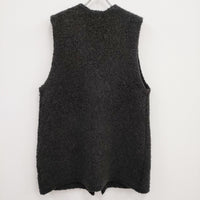 Plage ALPACA Mix カールヤーン ジレ 定価26400円 羽織 ベイクルーズ購入 ロング ベスト 23AW ブラック レディース プラージュ【中古】4-0402T♪