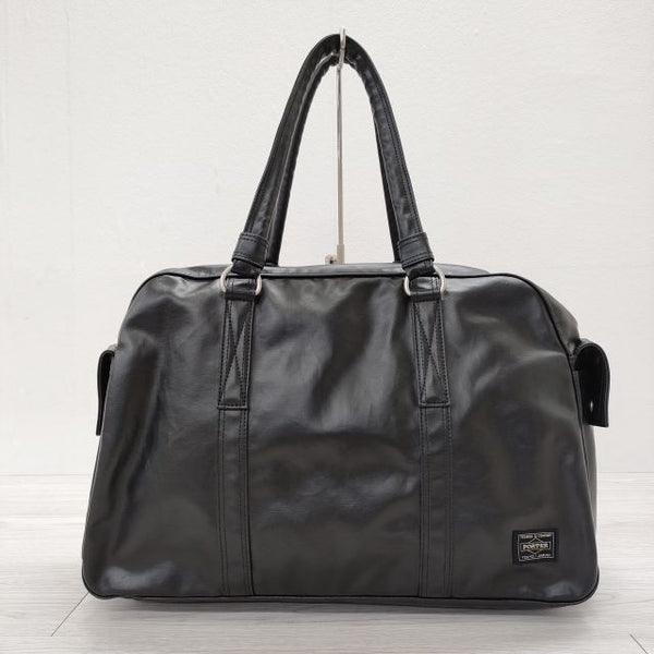 PORTER FREE STYLE BOSTON BAG ポリウレタン加工 定価37400円 ダッフルバッグ ボストンバッグ ブラック メンズ ポーター【中古】4-0715G◎