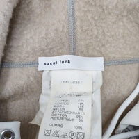 sacai luck 裏ボアパーカー レースアップ サイズ2 フーディ パーカー グレー レディース サカイ ラック【中古】4-0913T◎