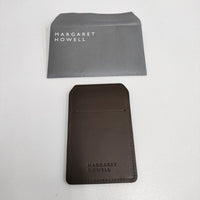 MARGARET HOWELL 定期入れ シンプルケース カードケース ブラウン レディース マーガレットハウエル【中古】4-0904G♪