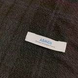 ARMEN チェック マフラー 大判 ストール ネイビー エンジ レディース アーメン【中古】4-1109T◎