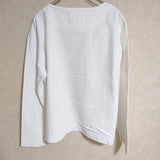 MHL. DRY COTTON JERSEY 595-3169501 サイズ2 長袖Ｔシャツ カットソー ロンＴ 2022 ホワイト レディース エムエイチエル【中古】4-0705M△