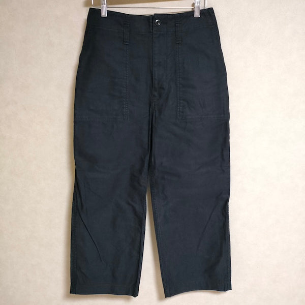 MHL. DENSE COTTON DRILL PANTS 595-2240505 サイズ3 パンツ ブラック レディース エムエイチエル【中古】4-0712G△