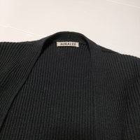 AURALEE Long Rib Knit Cardigan A5AC06RK ウールカシミヤ リブニットロング カーディガン ブラック レディース オーラリー【中古】4-0911T∞