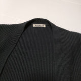 AURALEE Long Rib Knit Cardigan A5AC06RK ウールカシミヤ リブニットロング カーディガン ブラック レディース オーラリー【中古】4-0911T∞