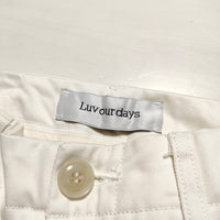 LUV OUR DAYS ワイド コットン サイズ1 チノパンツ オフホワイト レディース ラブアワーデイズ【中古】4-0712G△