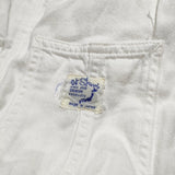 or Slow DENSE COTTON DRILL PANTS 595-2240505 サイズ3 オーバーオール ホワイト レディース オアスロウ【中古】4-0712G△