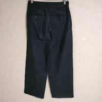 MARGARET HOWELL 578-2142002 LINEN TROUSERS サイズ1 パンツ 2022SS ネイビー レディース マーガレットハウエル【中古】4-0421M△