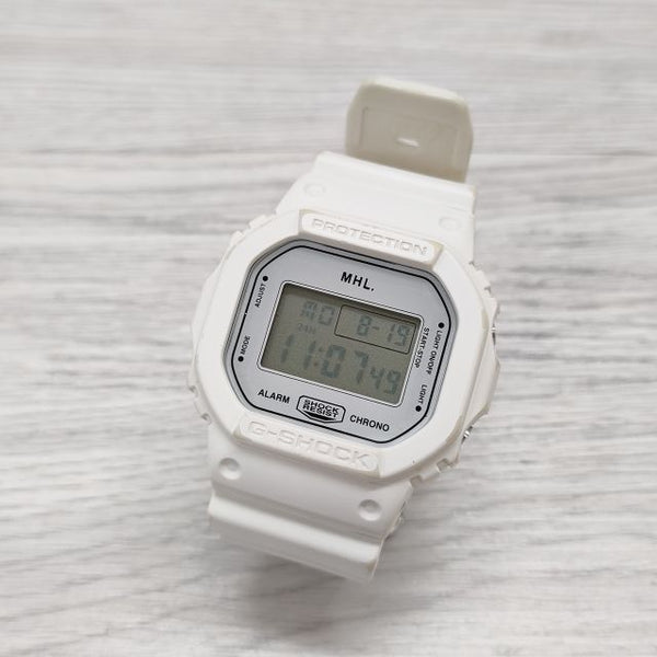 MHL./CASIO DW-5600VT G-SHOCK 595-173551 デジタル表示 腕時計 ホワイト レディース エムエイチエル/カシオ【中古】4-0904G◎