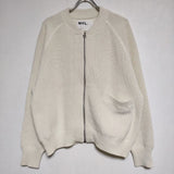 MHL. 595-3264500 VINTAGE DRY COTTON RIB コットン カーディガン ニット 23AW オフホワイト レディース エムエイチエル【中古】4-1028M∞