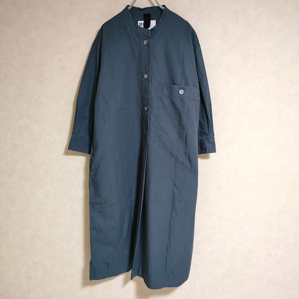 MHL. 595-2258502 DRY COTTON POPLIN シャツワンピース サイズ2 ワンピース 2022AW ブルーグレー レディース エムエイチエル【中古】4-0806M△