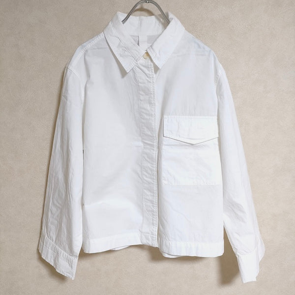 MHL. 595-2125506 SHEET COTTON LINEN サイズ2 長袖シャツ 2022SS ホワイト レディース エムエイチエル【中古】4-0806M△