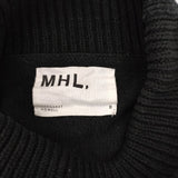 MHL. 595-9263506 サイズ2 ROUGH WOOL HEMP タートルネックセーター ニット ブラック レディース エムエイチエル【中古】4-1030T♪