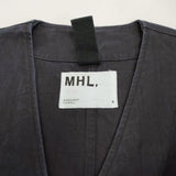 MHL. 595-2125503 INDIGO TWILL 代官山店限定 サイズ2 カバーオール ノーカラージャケット ネイビー レディース エムエイチエル【中古】4-0602M♪