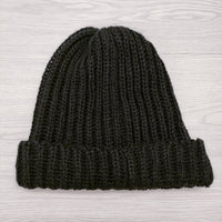 Oldderby Knitwear イギリス製 ウールアクリル ニット帽 帽子 ニットキャップ ブラック レディース オールドダービーニットウェア【中古】4-1118T◎