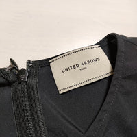 UNITED ARROWS ティアード ギャザー ロングスリーブ  定価20900円 ブラウス シャツ ブラック レディース ユナイテッドアローズ【中古】4-0705M△