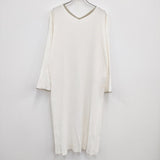 green label relaxing 3626-137-2802 CFC YRU サイドスリットワンピース シアー ホワイト グリーンレーベルリラクシング【中古】4-0508M♪