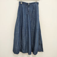 nano universe 669-1230009 CIRCLE DENIM フレアスカート ダンガリー サイズ38 ロング ブルー レディース ナノユニバース【中古】4-0508M♪