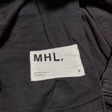 MHL. 595-2140502 コットンリネン サイズ2 パンツ 2021 ブラック レディース エムエイチエル【中古】4-0521M△