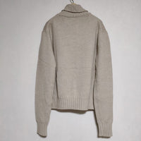 MARGARET HOWELL 579-2260003 ショールカラー MULTI-END WOOL 定価61600円 イタリア製 ニット 22AW ベージュ メンズ マーガレットハウエル【中古】4-1225T∞