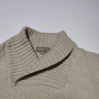 MARGARET HOWELL 579-2260003 ショールカラー MULTI-END WOOL 定価61600円 イタリア製 ニット 22AW ベージュ メンズ マーガレットハウエル【中古】4-1225T∞