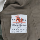 MARGARET HOWELL/FOX BROTHERS 578-242811 2タック パンツ カーキ レディース マーガレットハウエル/フォックスブラザーズ【中古】4-1022T♪