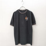 BURBERRY BLACK LABEL サーフボード サイズ2 コットン 半袖Ｔシャツ カットソー ブラック メンズ バーバリーブラックレーベル【中古】4-0801S◎