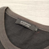 BURBERRY BLACK LABEL サーフボード サイズ2 コットン 半袖Ｔシャツ カットソー ブラック メンズ バーバリーブラックレーベル【中古】4-0801S◎