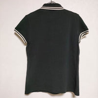 MONCLER slim fit S コットン ポロシャツ ブラック レディース モンクレール【中古】4-0615S∞