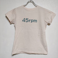 45R/45rpm プリントロゴ コットン サイズ1 半袖Ｔシャツ カットソー ピンク レディース フォーティーファイブアールピーエム【中古】4-0605S∞