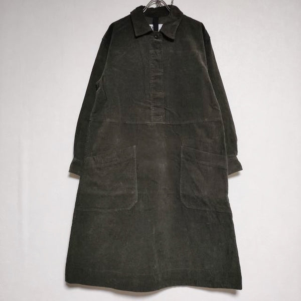 MHL. DRY COTTON NEEDLECORD 595-3258502 定価38500円 ワンピース 23AW ブラウン レディース エムエイチエル【中古】4-1007T∞