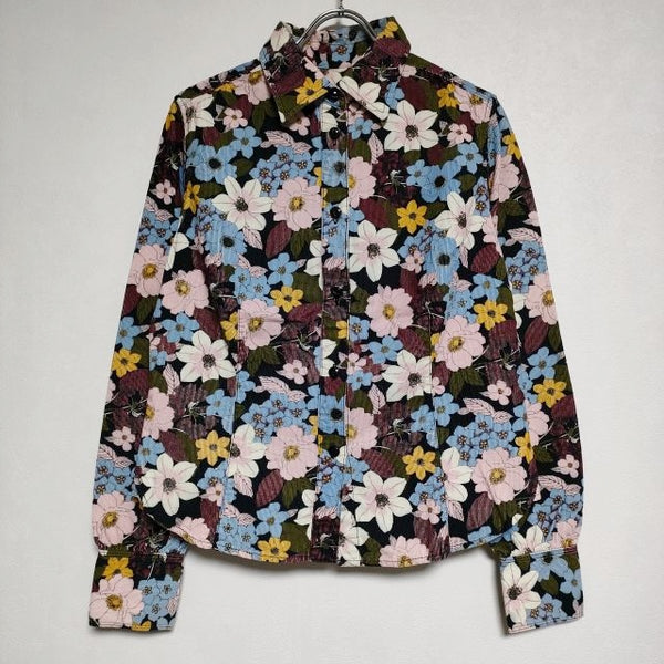 Paul Smith PINK 花柄コーデュロイシャツ フラワー 長袖シャツ マルチカラー レディース ポール・スミス【中古】4-1117T∞