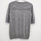 JIL SANDER NAVY ウール半袖ニット サイズL ニット グレー レディース ジルサンダーネイビー【中古】4-0514M♪