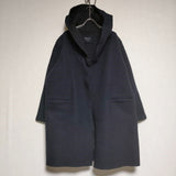 evam eva E123K052 press wool long coat ボタンレス プレスウールロング コート ネイビー レディース エヴァムエヴァ【中古】4-0925T∞