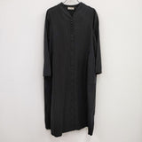 nest Robe 新品 シルクリネン 01173-1043 定価42000円 サイズF ワンピース ブラック レディース ネストローブ【中古】4-0503M♪