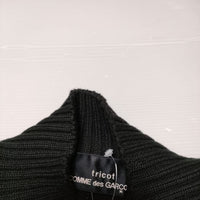 tricot COMME des GARCONS コットン リブセーター 袖先フレア ニット AD1994 90年代 ブラック レディース トリココムデギャルソン【中古】4-1117M∞