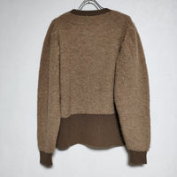 HYKE ALPACA SWEATER POWER SHOULDER アルパカ セーター  定価41800円 ニット 23AW ブラウン レディース ハイク【中古】4-1026T∞